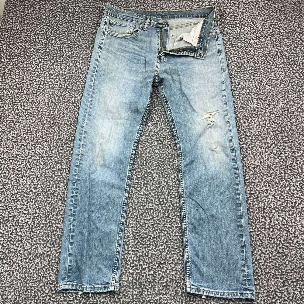 Levis 511 Jeans Men 34x30 Slim Fit Blue Denim Pants Pocket Faded